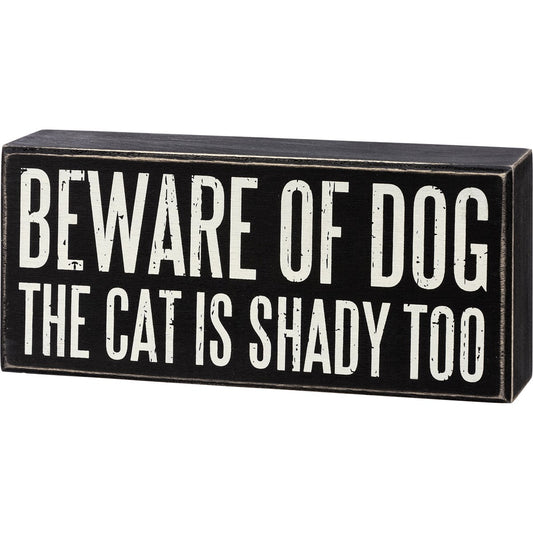 Beware Of Dog Box Sign