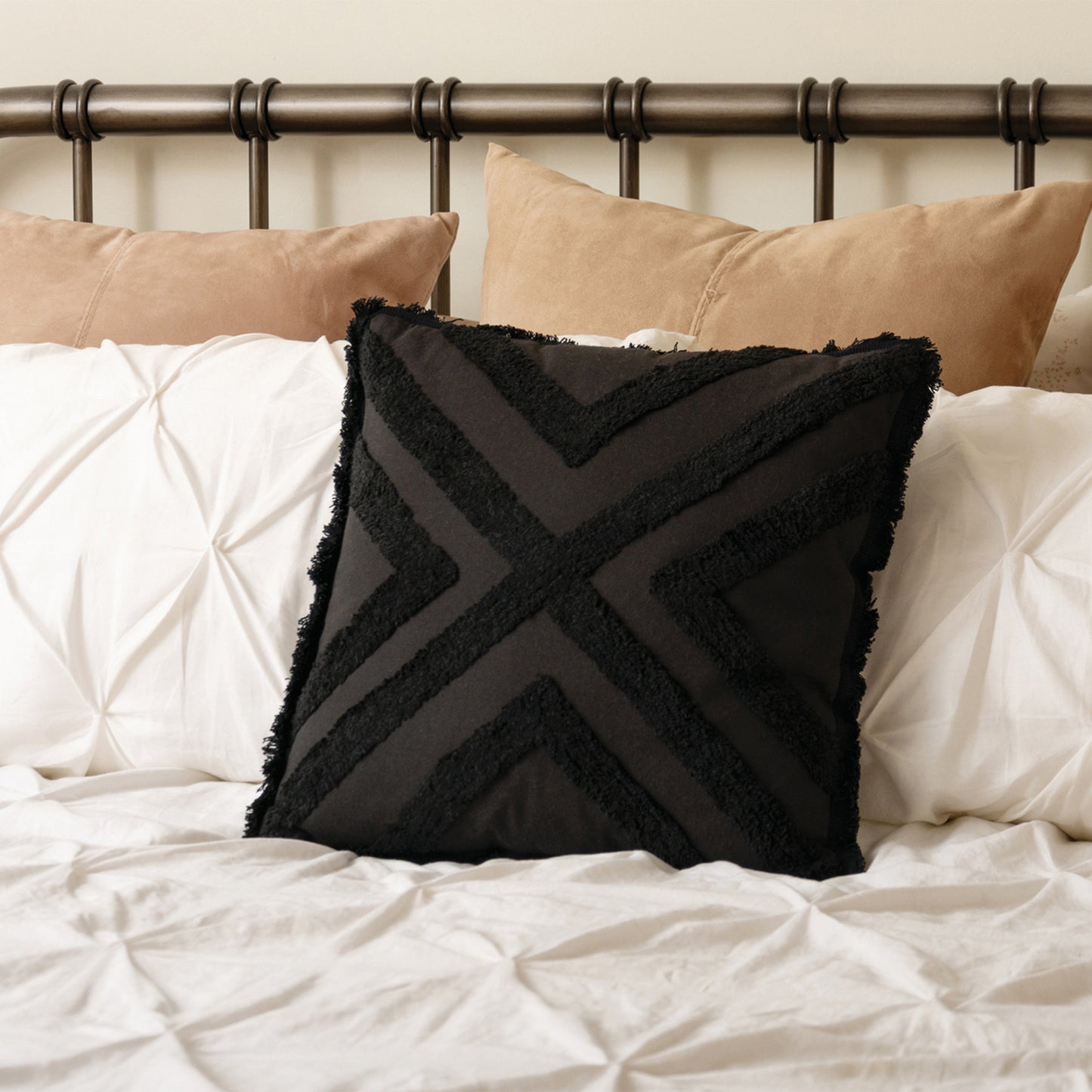 Black Fringe Pillow