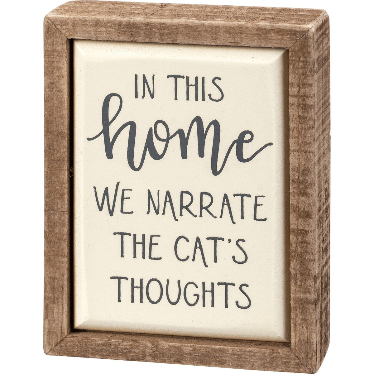 Cat's Thoughts Mini Box Sign
