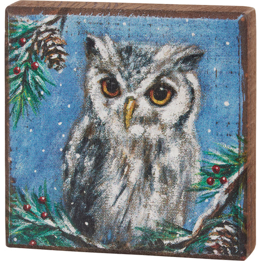 Woodland Owl Block Sign