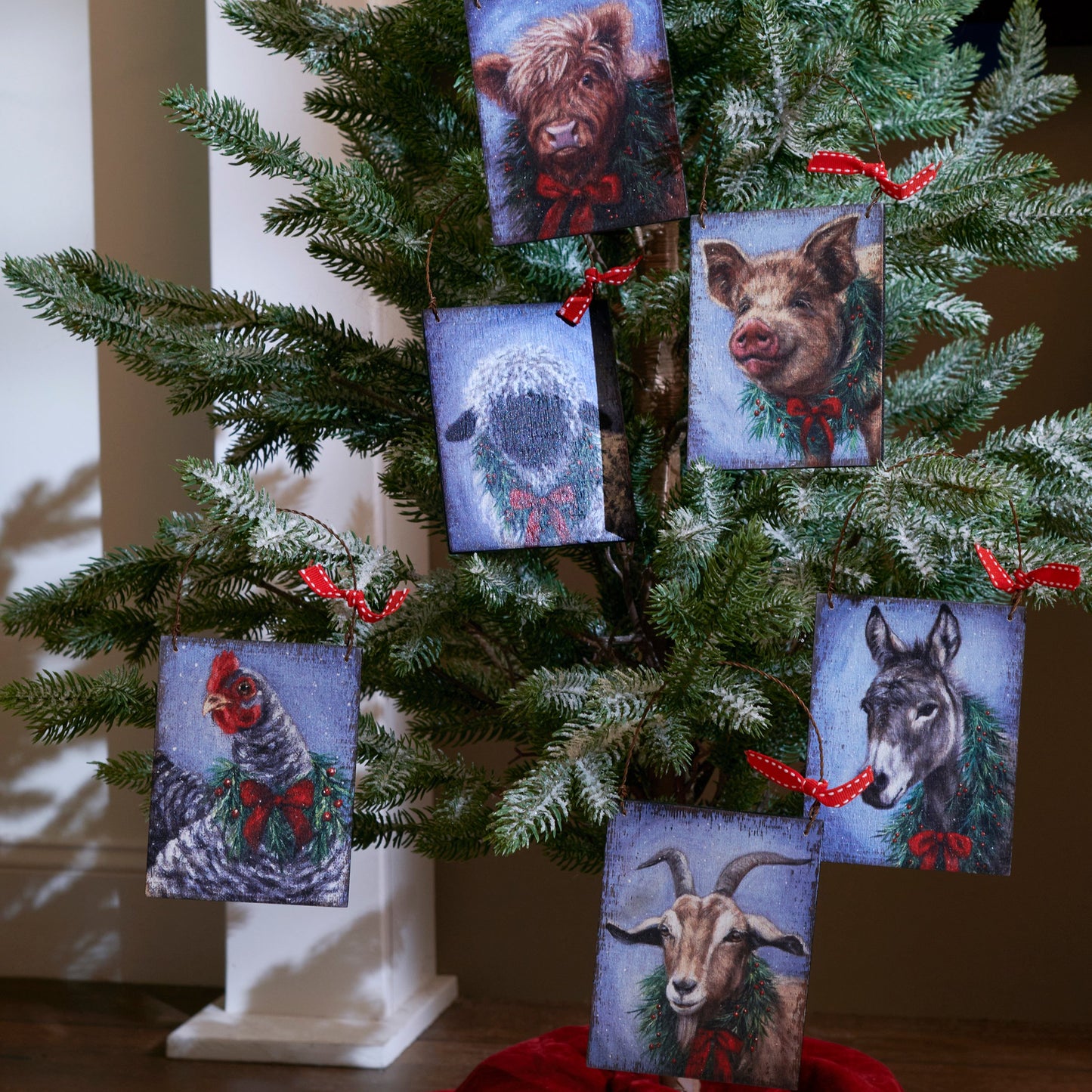 Christmas Animal Ornament Set