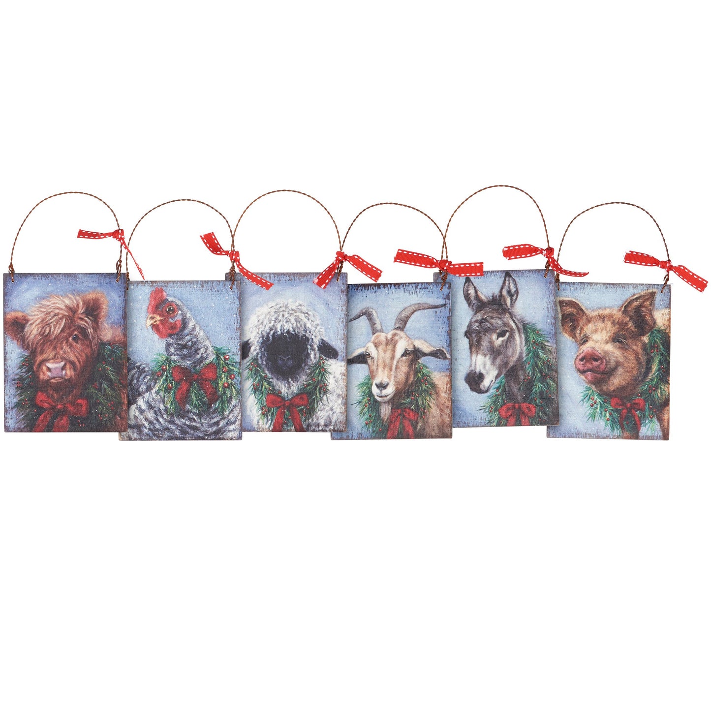 Christmas Animal Ornament Set