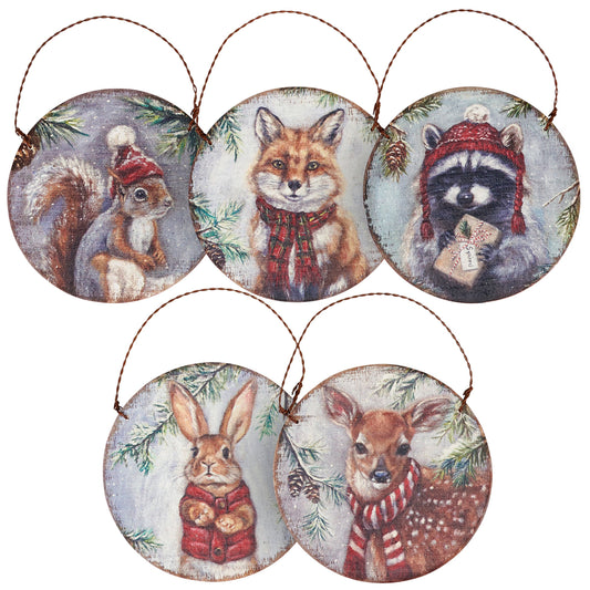 Winter Animal Ornament Set