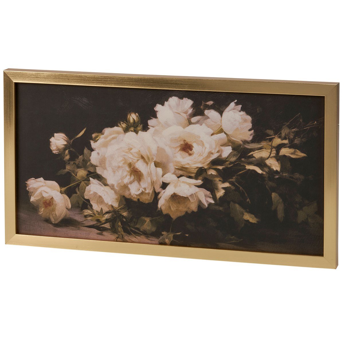 White Peonies Framed Wall Art