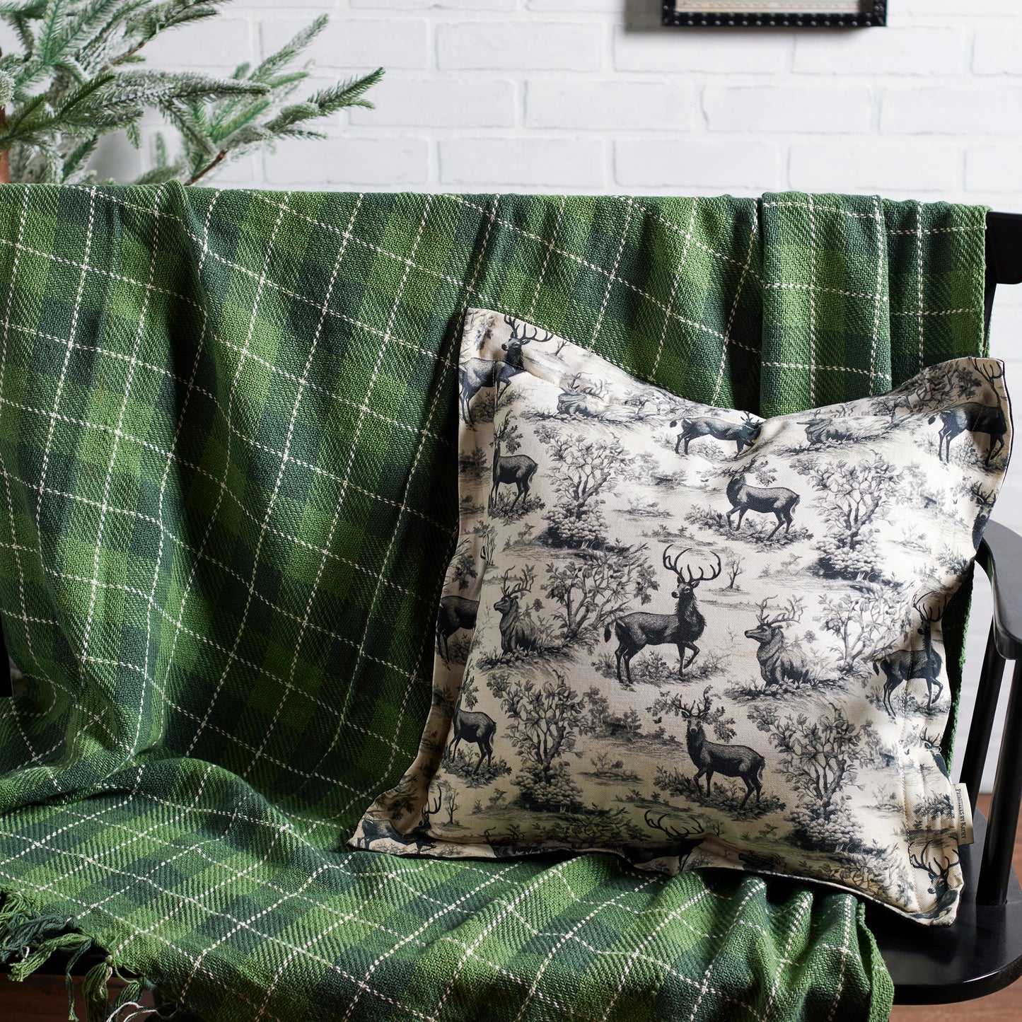 Green Tartan Throw