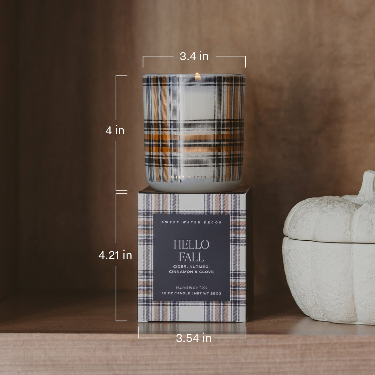 Cinnamon Rolls Soy Candle - Boxed Amber Tinted Glass Jar - 12 oz  (Online Exclusive