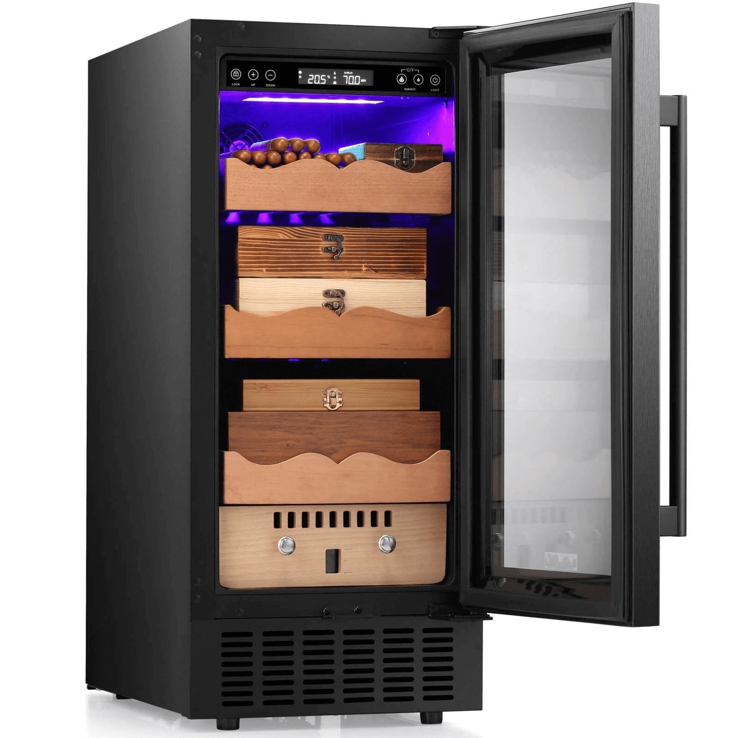 15 Inch Cigar Humidor Electric Humidor Black X5196H   (Online Exclusive)