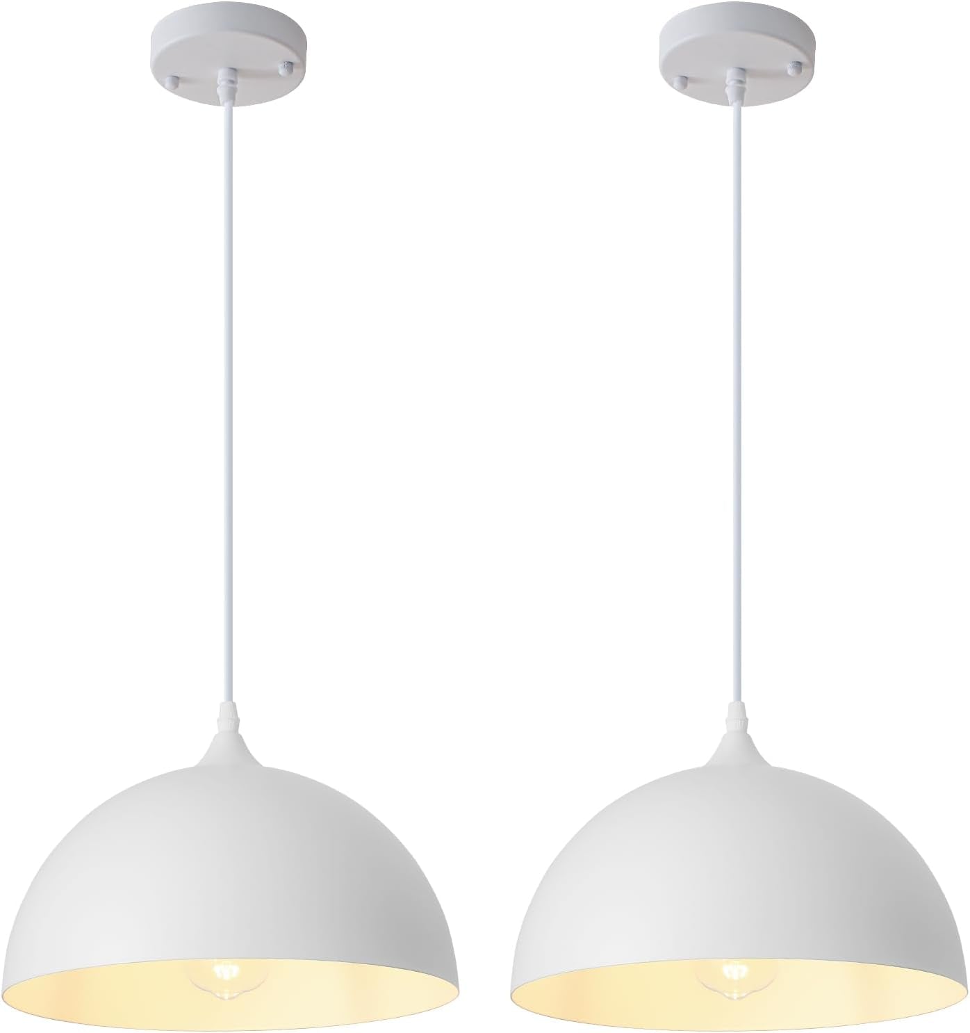 2 Farmhouse Dome Pendant Lights  (Online Exclusive)