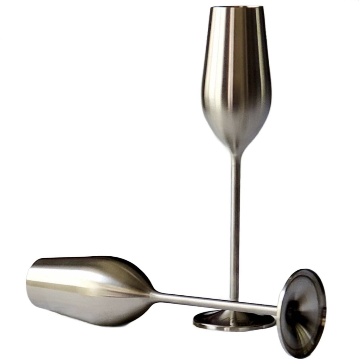 Unbreakable Champagne Flutes (Silver) (Online Exclusive)