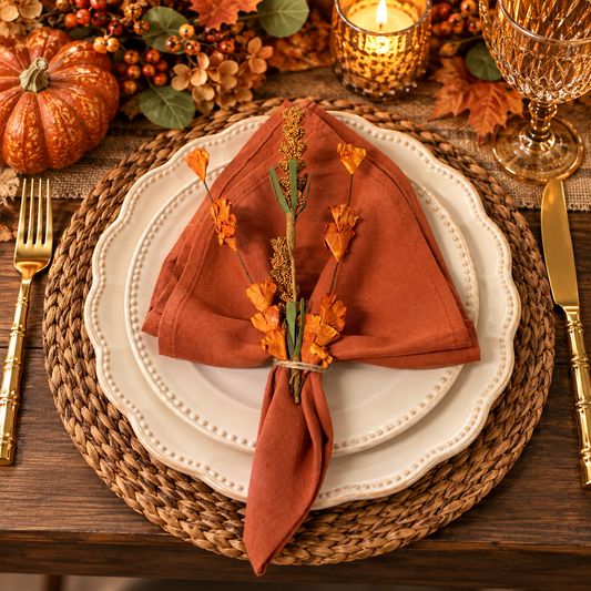 Terracotta Cotton Cloth Napkin – 17” x 17”