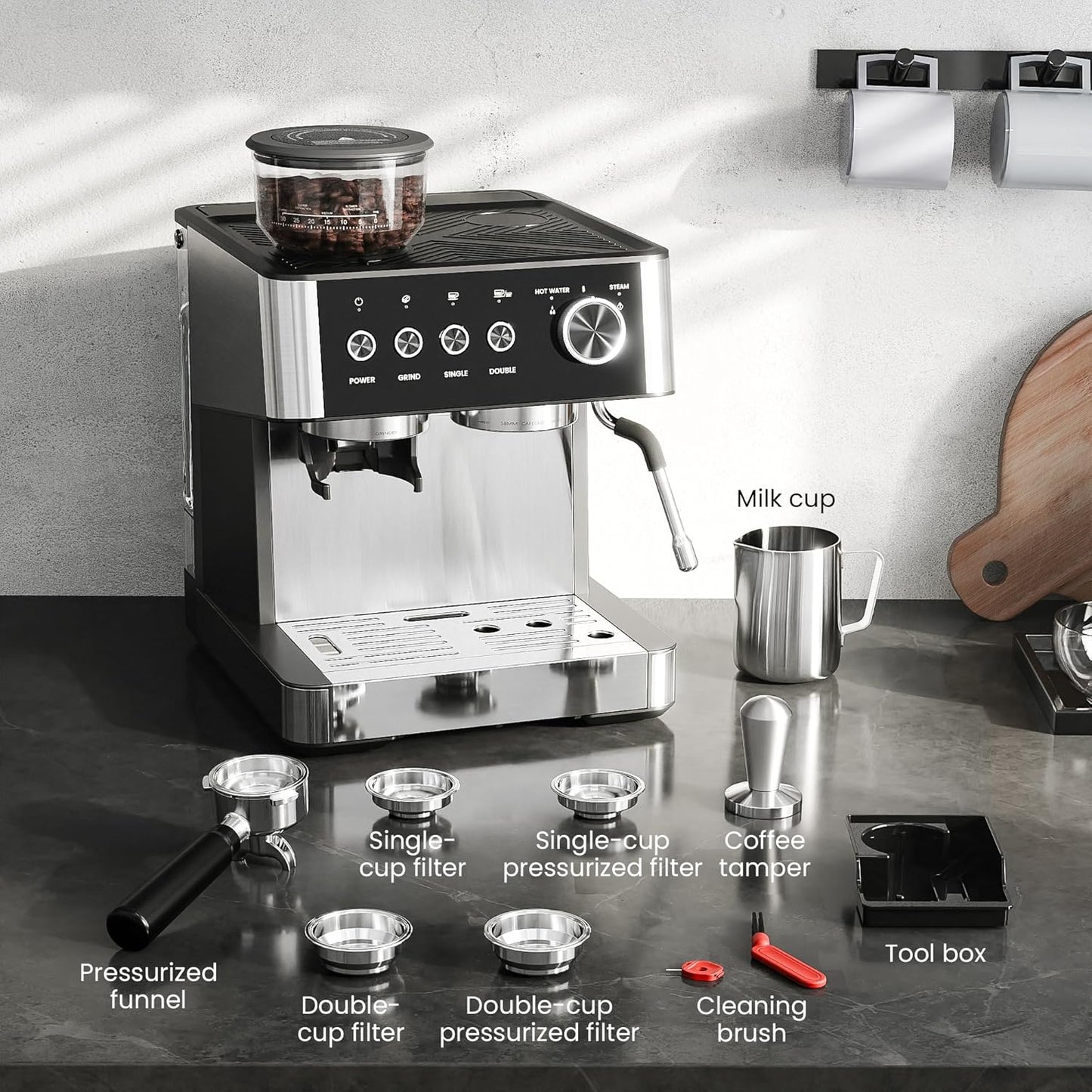 20 Bar Espresso Machines with Grinde CM8031  (Online Exclusive)