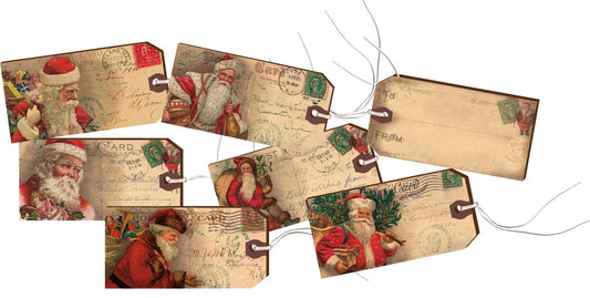 Vintage Santa Gift Tag Set