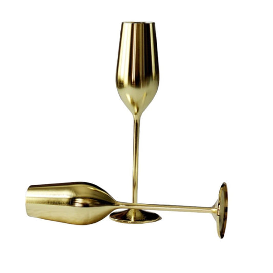 Unbreakable Champagne Flutes (Gold) (Online Exclusive)