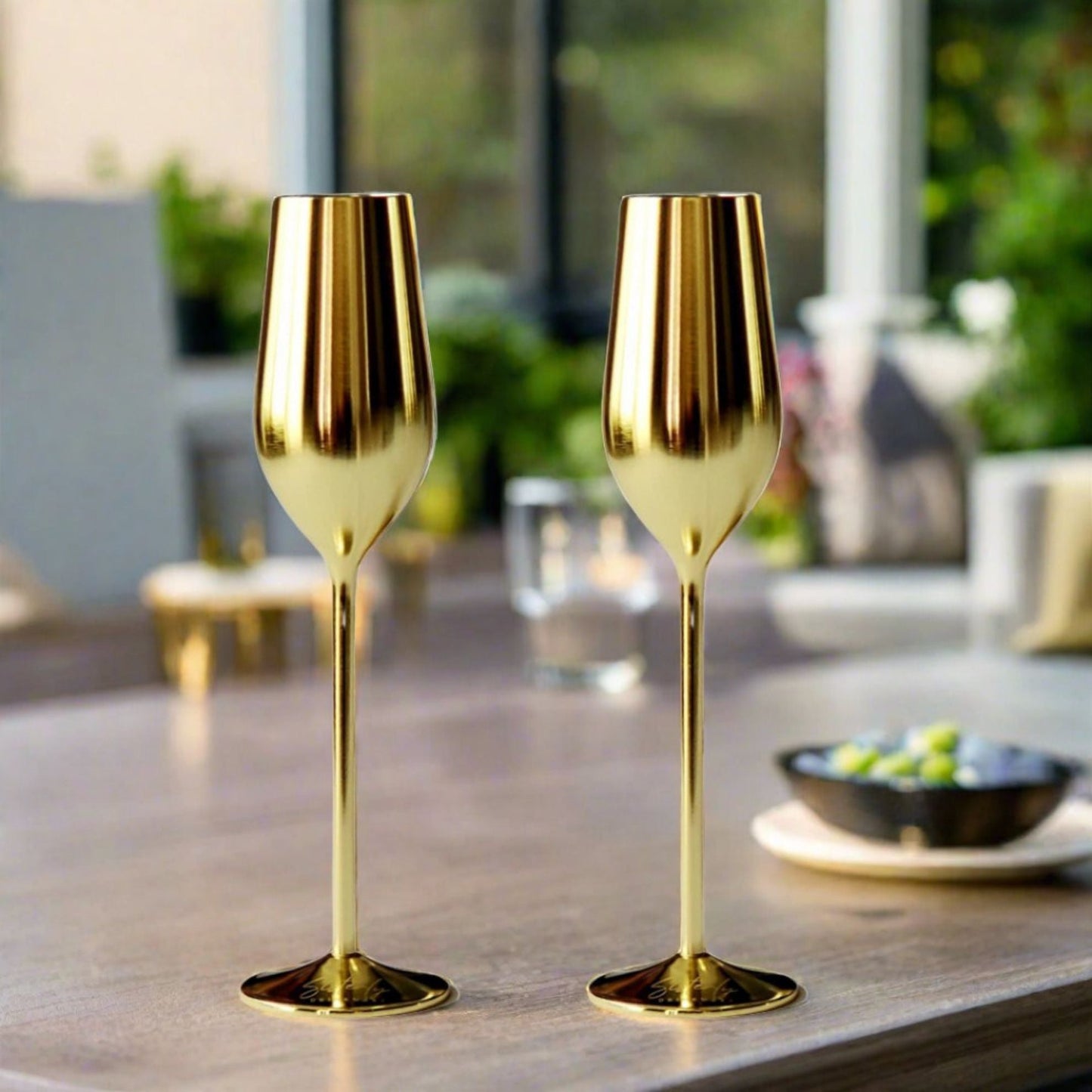 Unbreakable Champagne Flutes (Gold) (Online Exclusive)