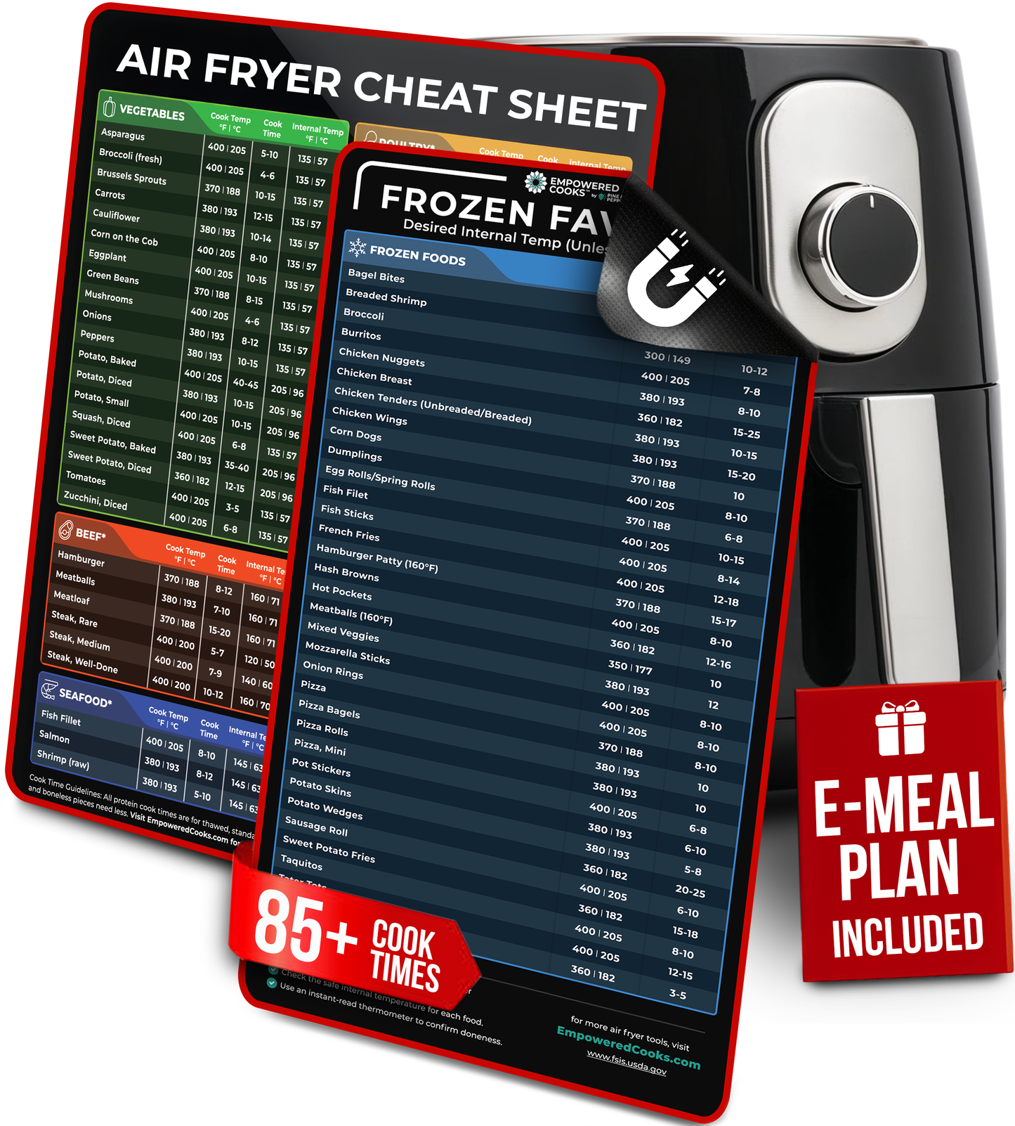 Magnetic Air Fryer Cheat Sheet Set (Online Exclusive)