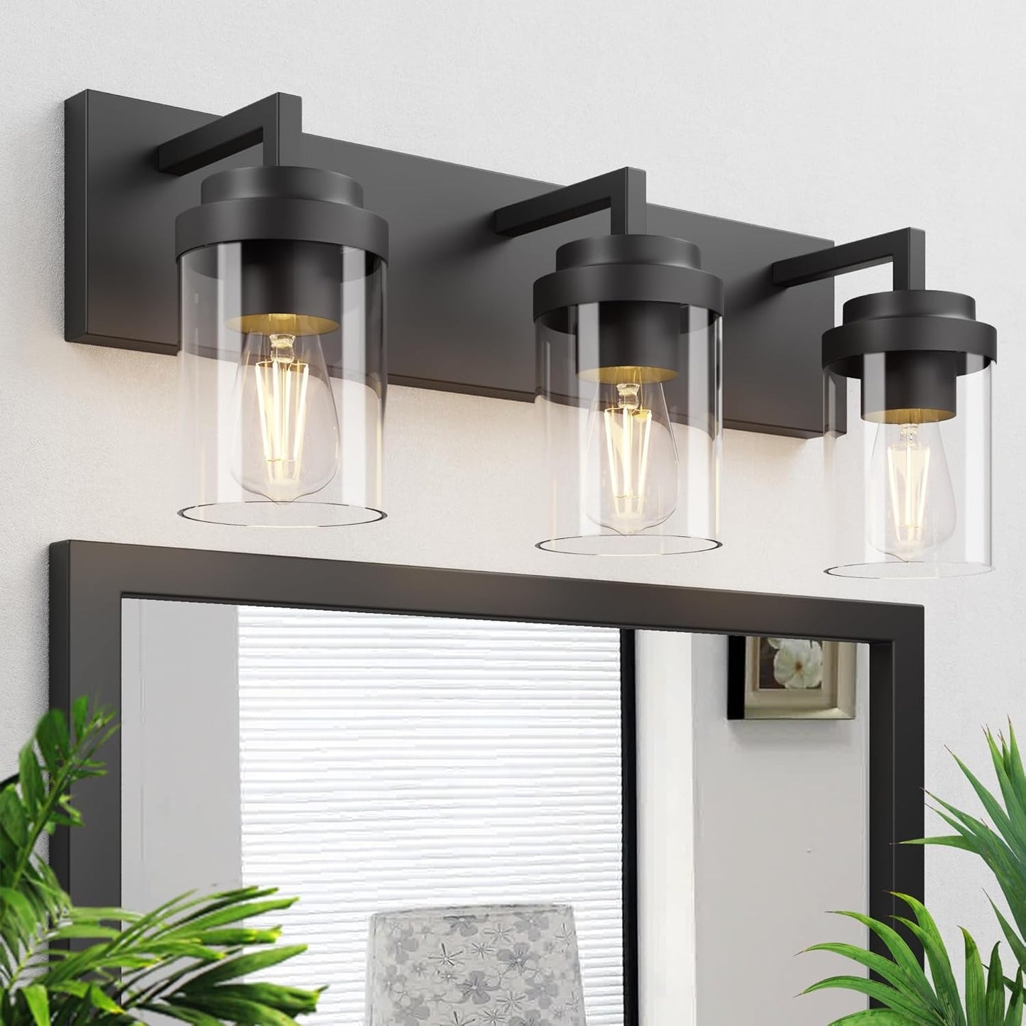 (Online Exclusive) Vanity Light with Clear Glass Shade