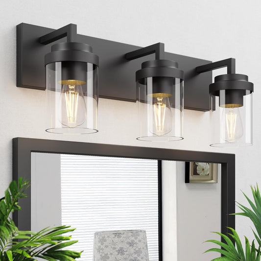 (Online Exclusive) Vanity Light with Clear Glass Shade