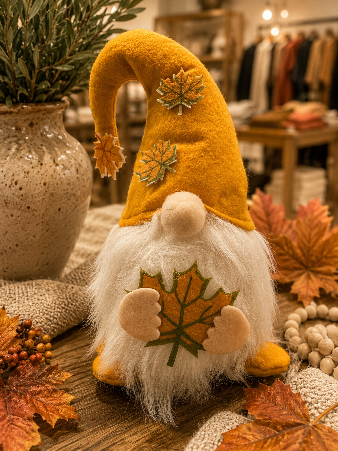 Mustard Maple Leaf Fall Gnome 🍁