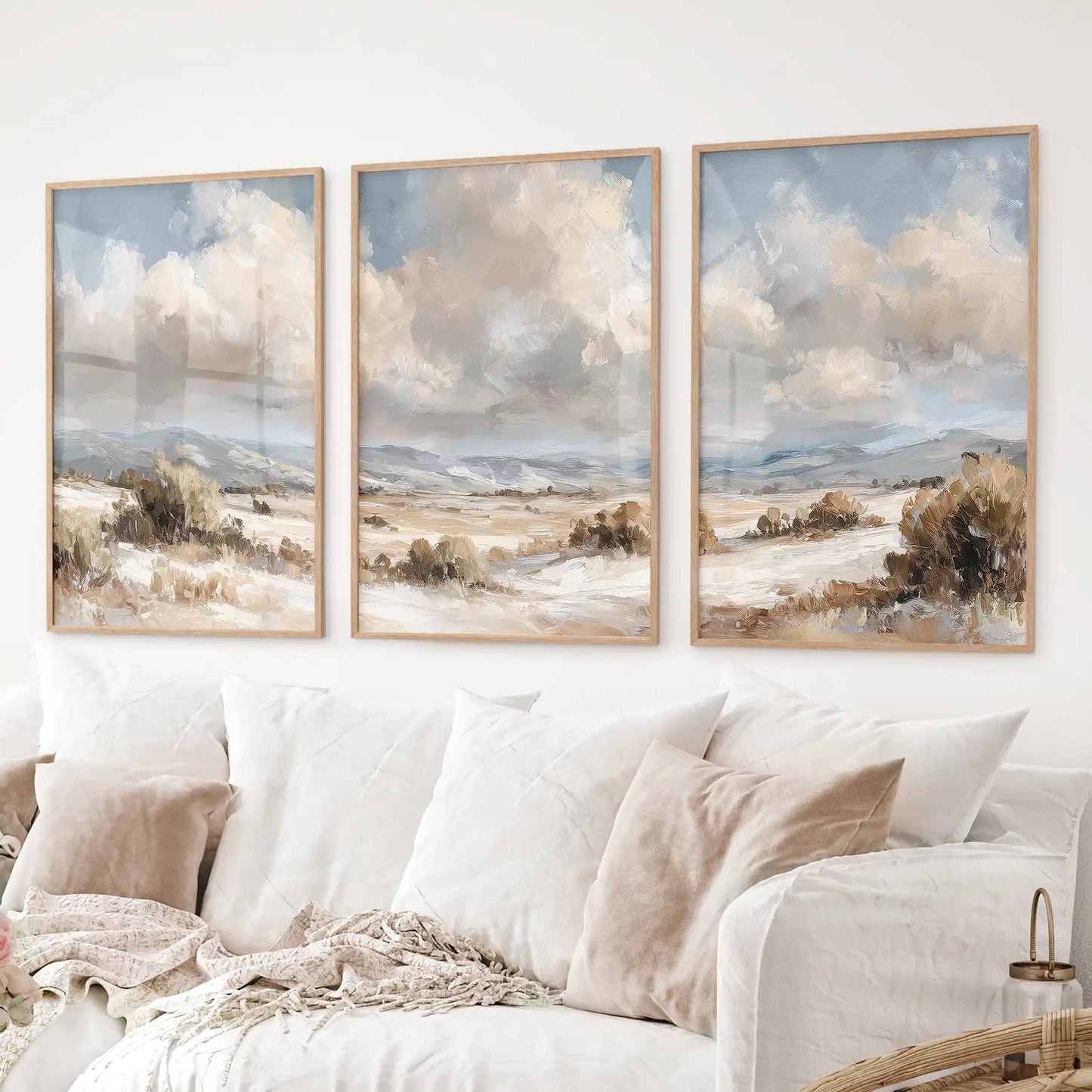 Warm Neutral Desert Landscape Decor. 3 Piece Nature  Wall Art  (online exclusive)