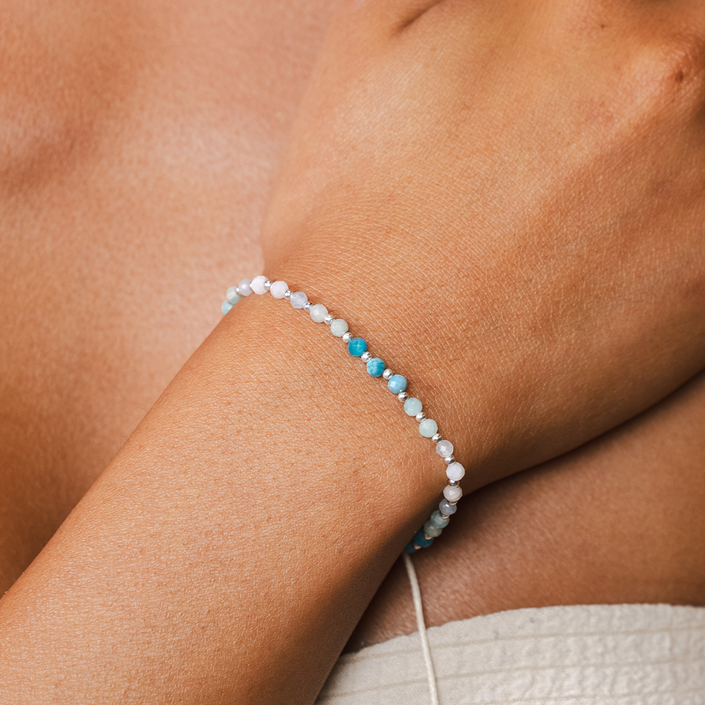 Moon & Sea 3mm Healing Bracelet