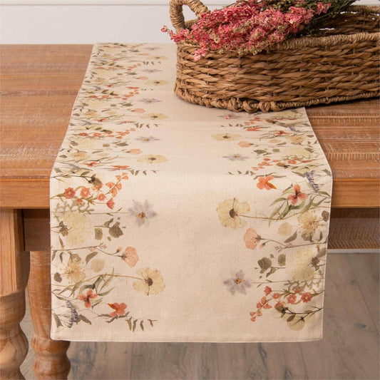 Dried Flowers Table Runner