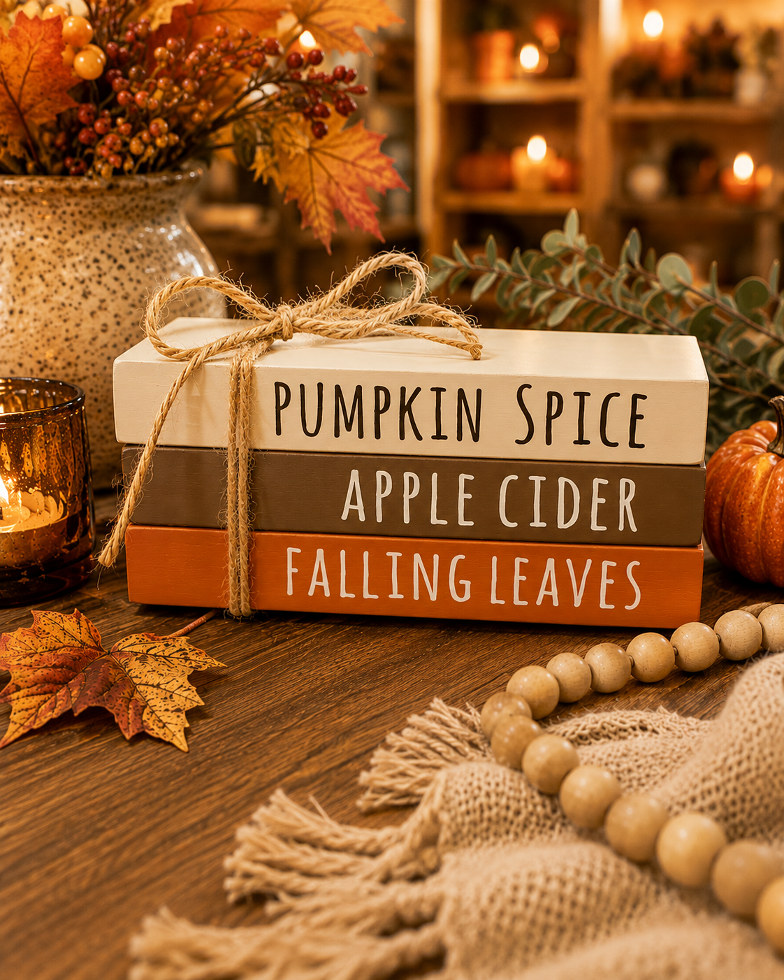 Fall Favorites Decorative Book Stack 🍂