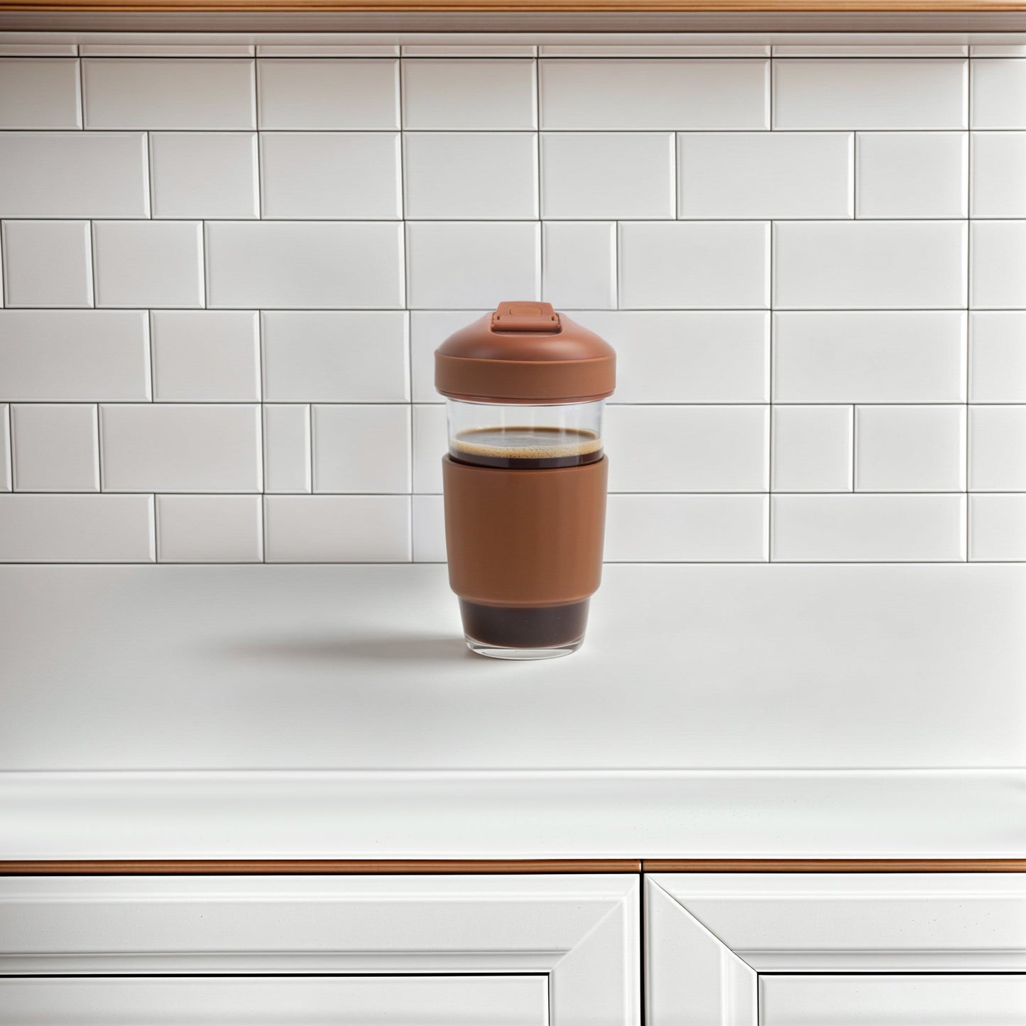 Borosilicate Glass Coffee Cup - Brown (Online Exclusive)