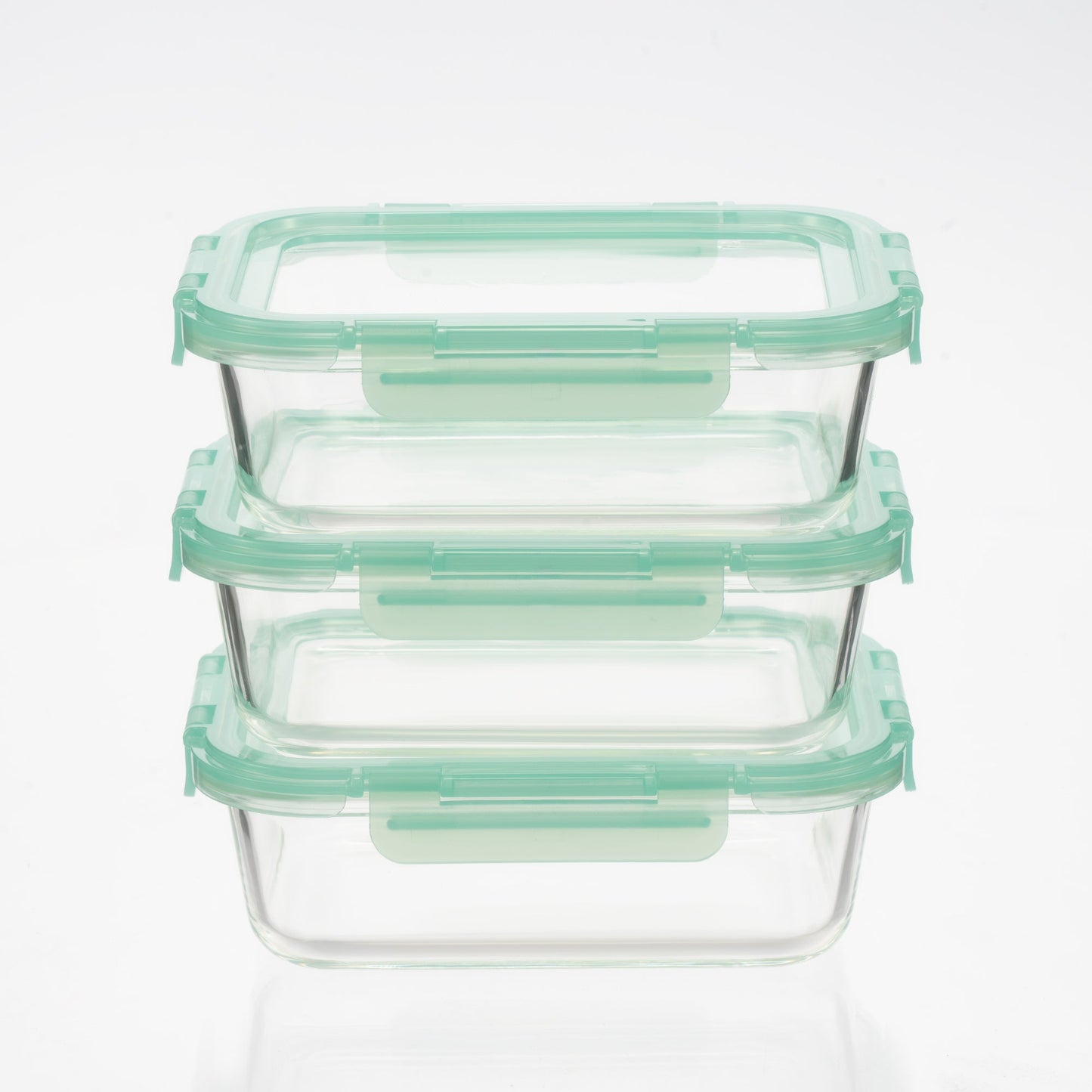 Glass Containers with Flexible Silicone Lids - Set of 3 (Online Exclusive)
