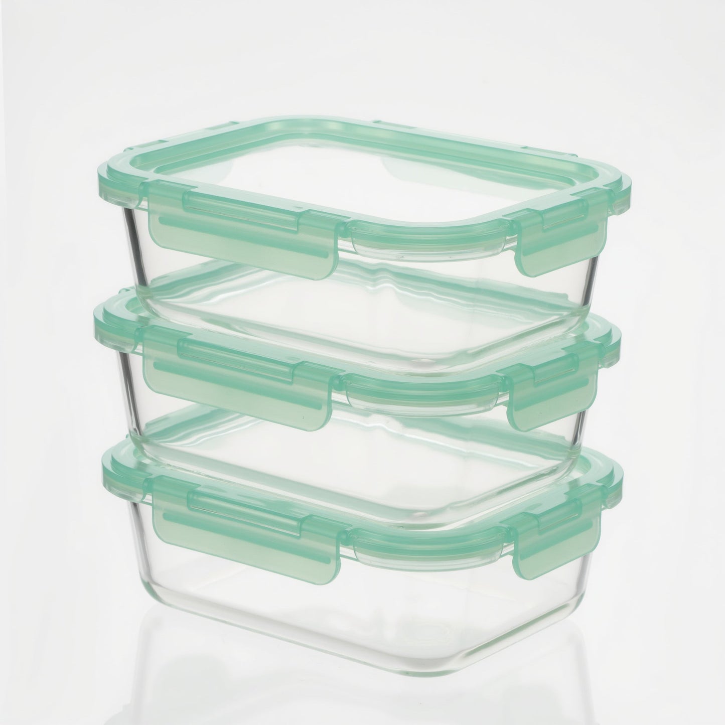 Glass Containers with Flexible Silicone Lids - Set of 3 (Online Exclusive)