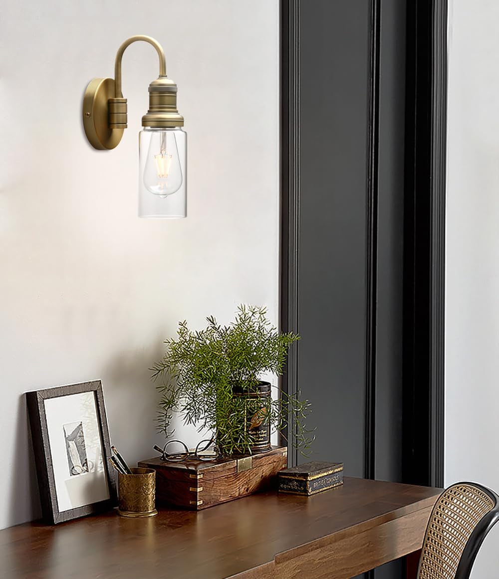 Vintage Gooseneck Wall Mount Single Sconce  (Online Exclusive)