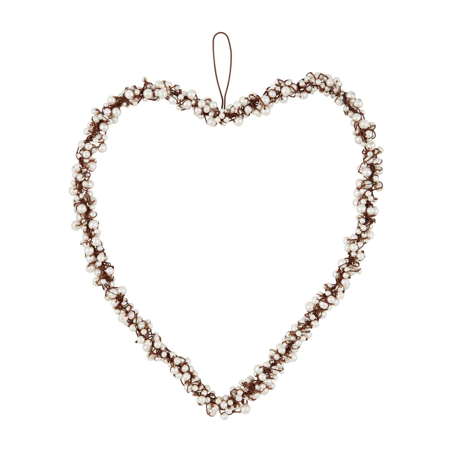LARGE PEARL WIRE HEART