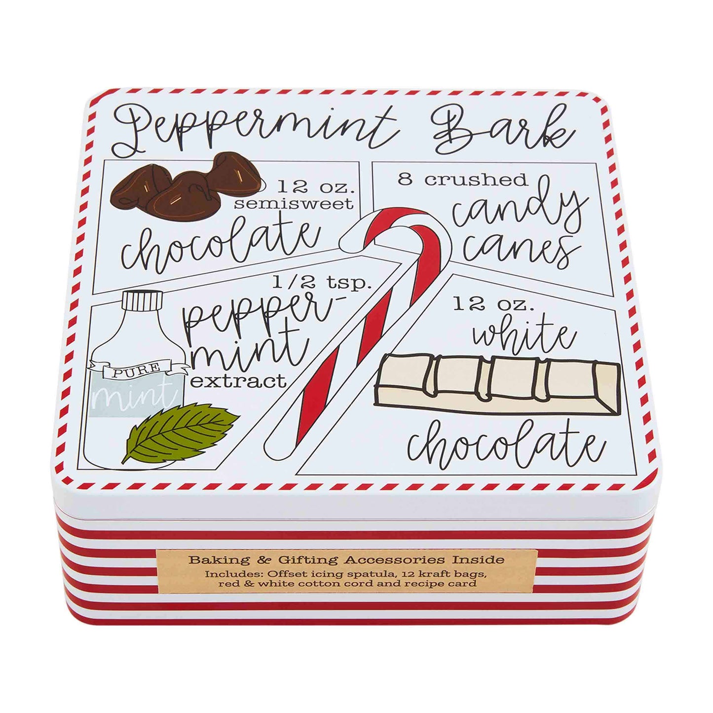 Peppermint Bark Tin Baking Set