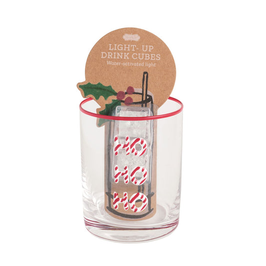 HO HO LIGHT CUBE AND GLASS