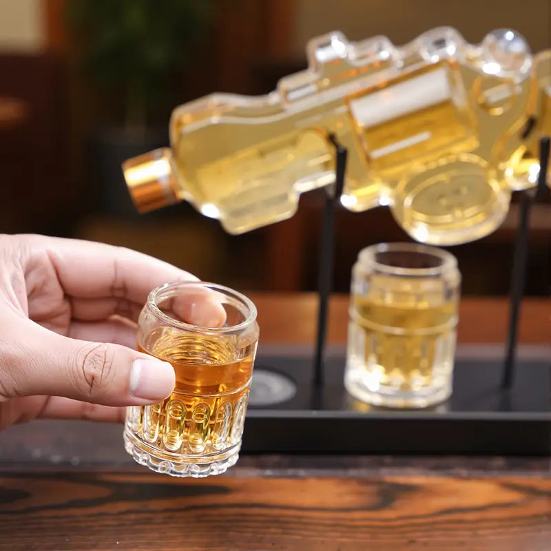 Classic Revolver Whiskey Decanter Set (online exclusive)