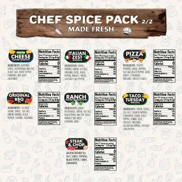 Chef Spice Pack + Storage Rack (Online Exclusive)