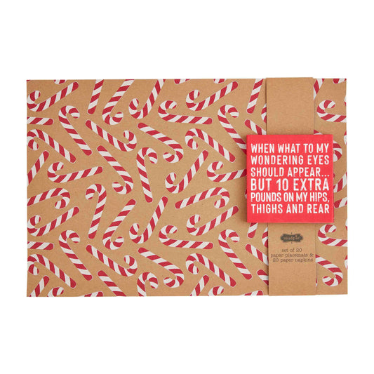 Candy Cane Placemat Set