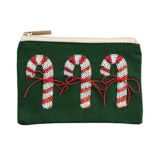 CANDY CANE SEQUIN GIFT POUCH