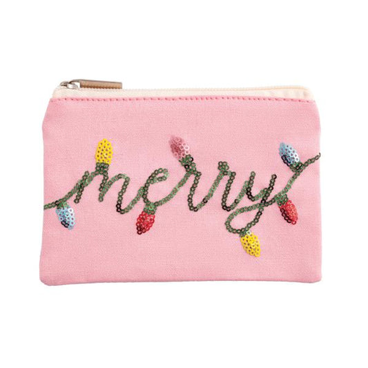 MERRY SEQUIN GIFT POUCH