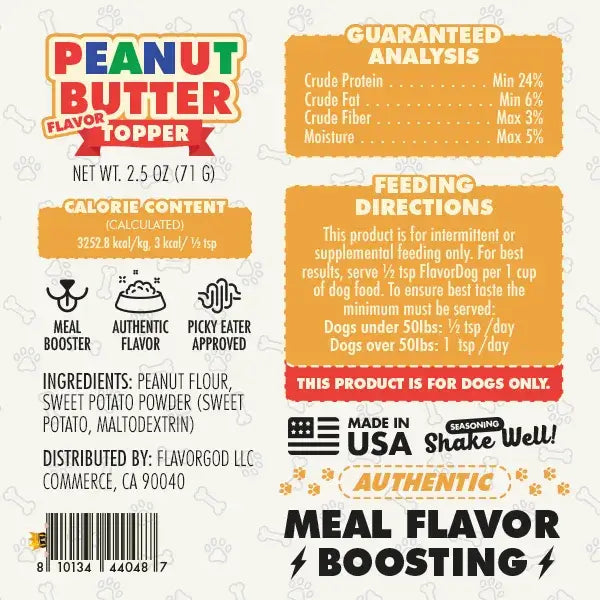 Peanut Butter Flavored - Dog Food Topper (Online Exclusive)