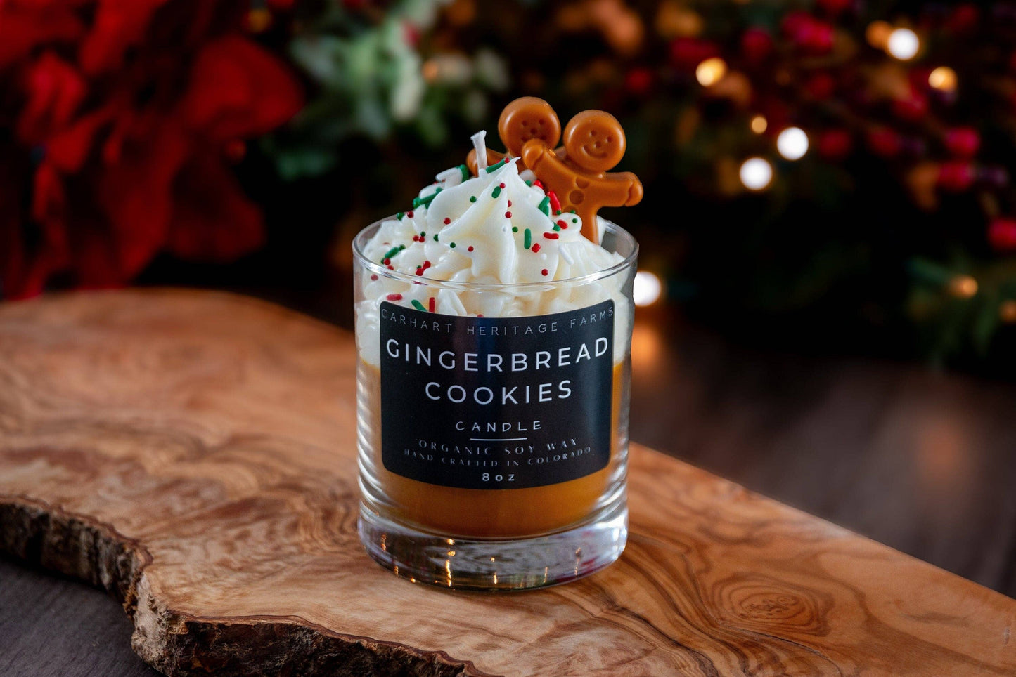 Gingerbread Cookie Holiday Dessert Candle