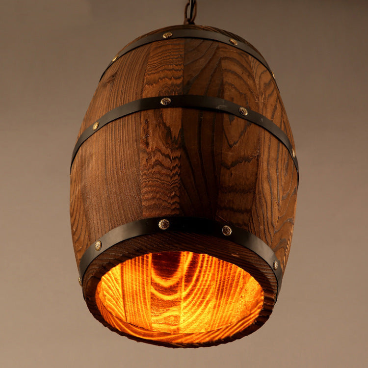 Creative personality (Online Exclusive) wine barrel wooden chandeliers