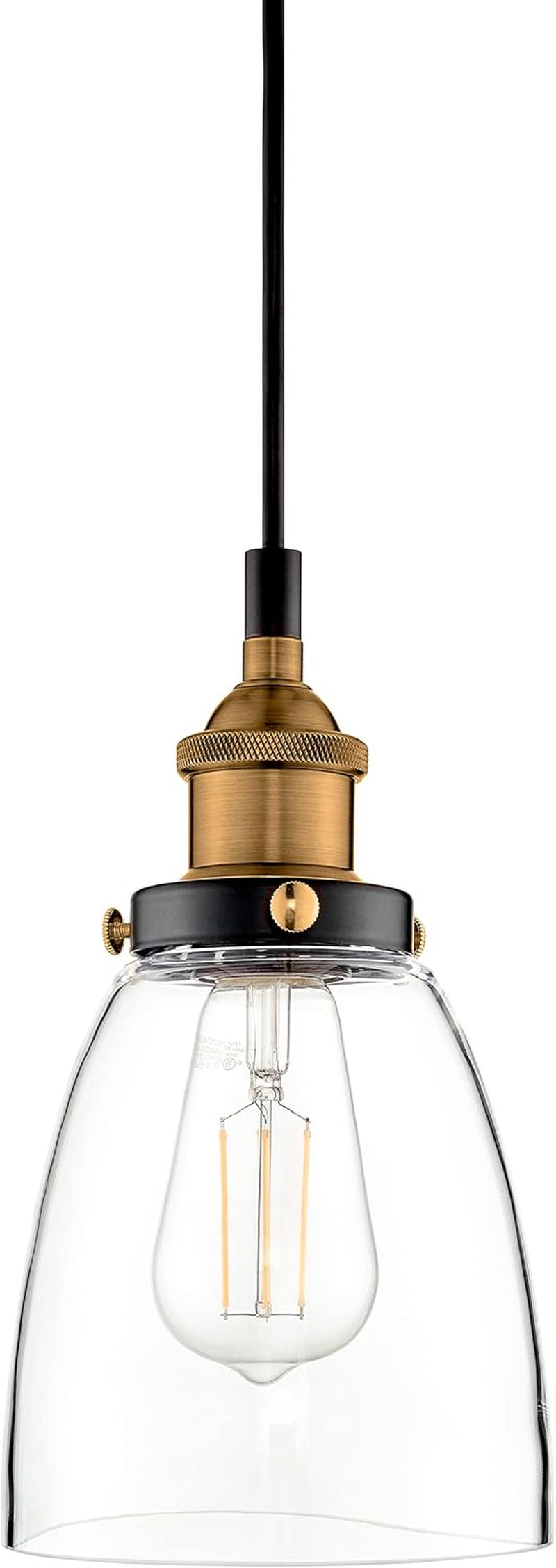 Large Bell Shaped Glass Pendant Light  (Online Exclusive)