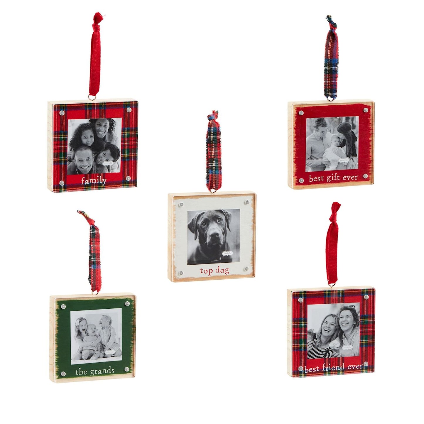 WOOD & ACRYLIC SENTIMENT ORNAMENT FRAMES