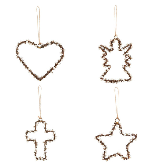 STAR PEARL WIRE ORNAMENT