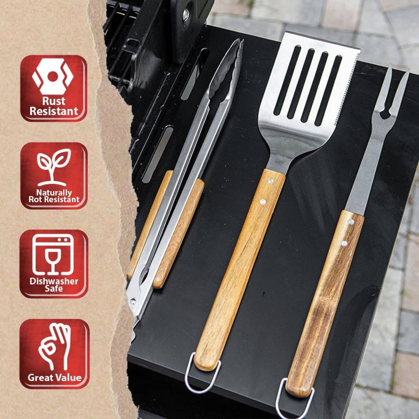 3 PIECE GRILL SET