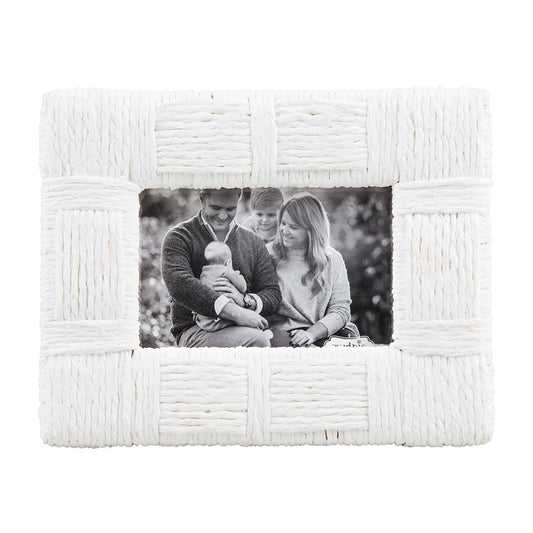 LARGE WHITE ROPE WOVEN FRAME