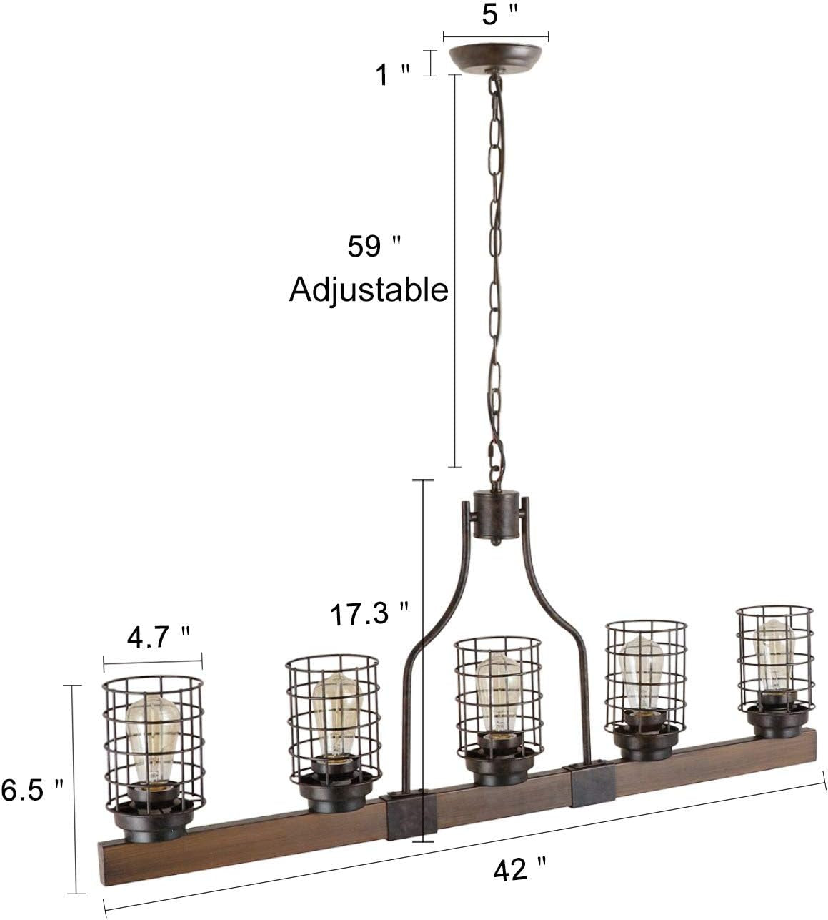 Farmhouse 5-Light Cage Rustic Chandelier  (Online Exclusive)