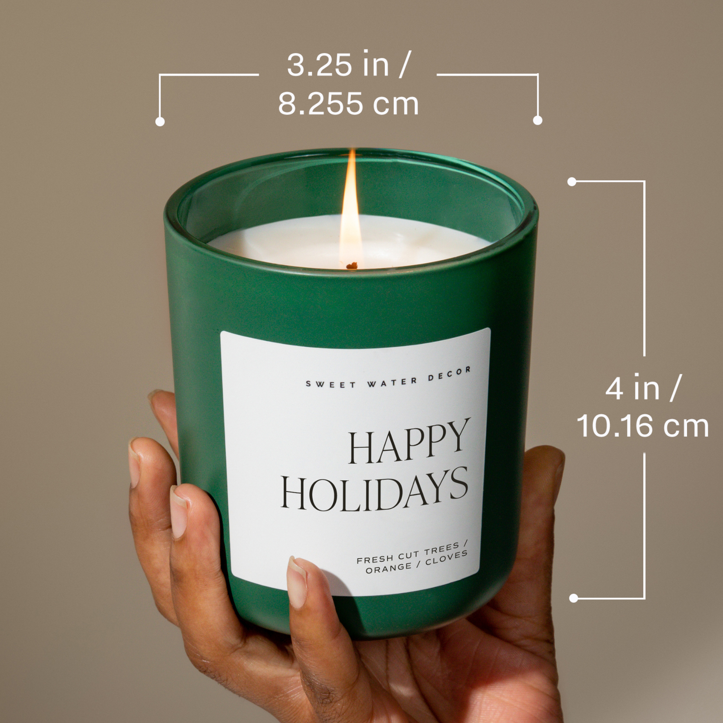 Happy Holidays Candle