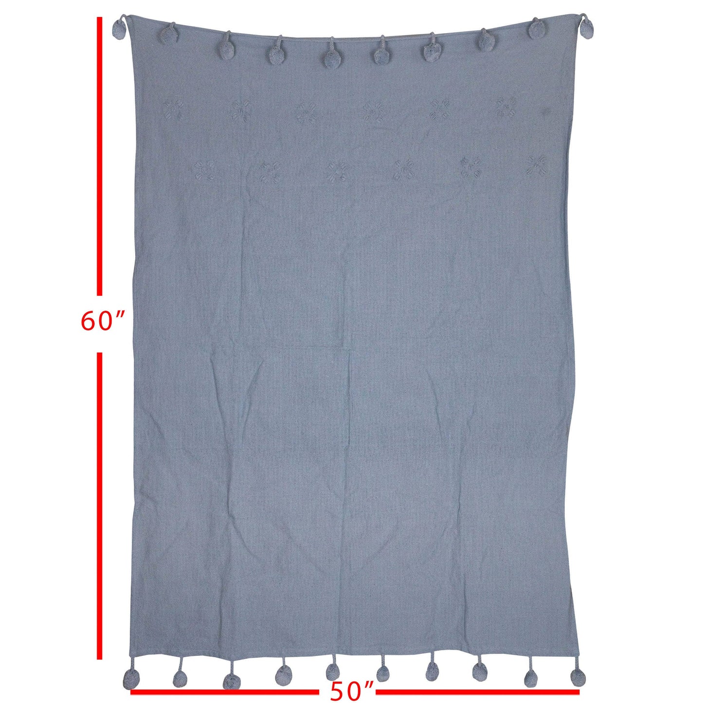 Hand Woven Pilar Throw Blue