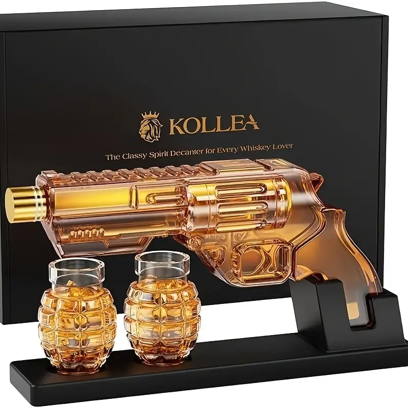 Magnum Revolver Whiskey Decanter Set (online exclusive)